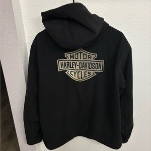 Harley-Davidson Roadway II Waterproof Fleece Hooded Jacket Black size large